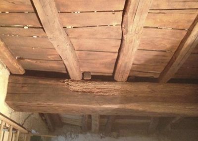 Sabbiatura soffitto in legno