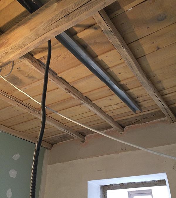 Sabbiatura soffitto in legno