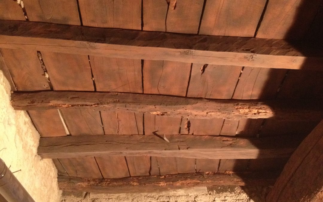 sabbiatura soffitto in legno Barbarano