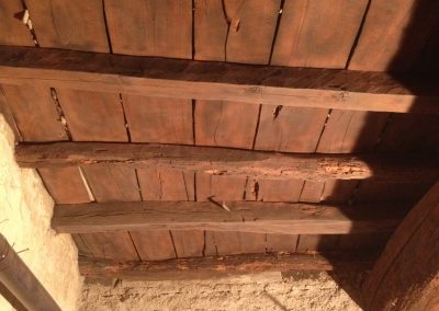sabbiatura soffitto in legno Barbarano